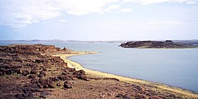 Вид на южную оконечность озера в 1999 году