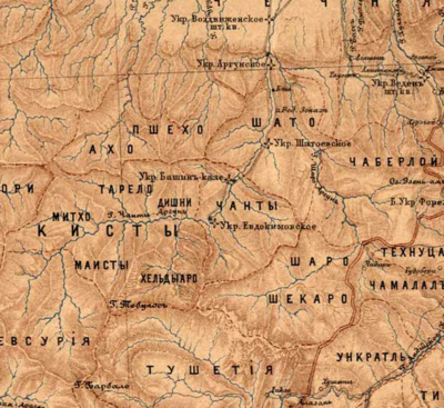 Чантий на карте 1897 года