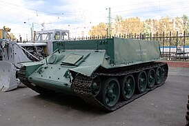 Т-34-Т в Новосибирском музее железнодорожной техники