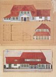 Проект здания вокзала Ворпсведе. Ок. 1909