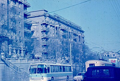 Трамвай на ул. 25-го Октября, февраль 1982 г.