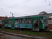 Tatra T6B5 в трамвайном депо Владикавказа. 2009 год.