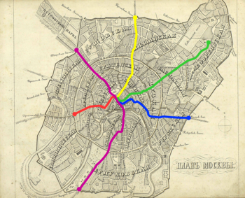 План московских линеек в 1847 году