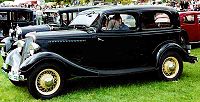 Ford model 40 (1934) с приоткрытым лобовым стеклом.