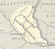 Ордубад в составе Нахичеванского ханства на карте 1902 года