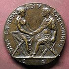 А. Филарете. Антонин и Фаустина. Медаль. 1445—1449. Бронза