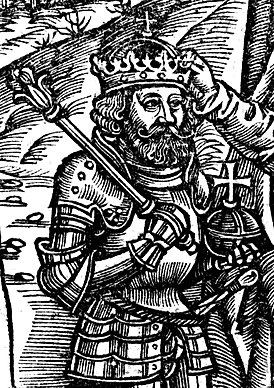 Болеслав I Храбрый. Миниатюра из «Польской хроники[en]» Мацея Меховского (1519 год)