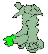 Пембрукшир на карте