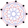 Граф с 9 вершинами, есть красные '"`UNIQ--postMath-0000019E-QINU`"', нет синих '"`UNIQ--postMath-0000019F-QINU`"'