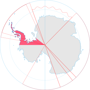Чилийская антарктическая территория на карте