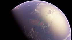 Суперконтинент Ваальбара в представлении художника (3,6 млрд лет назад)