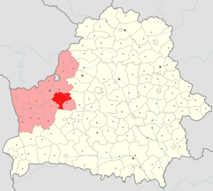 Новогрудский район на карте