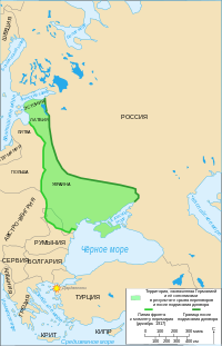 Территория, оккупированная войсками Германии после заключения Брестского мира