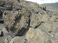 Обломки гиалокластита в окрестностях вулкана Лаки в Исландии