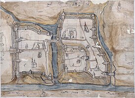 Чертеж Витебского замка, 1664 г.