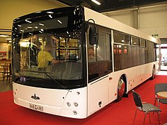 МАЗ-203 на выставке TRANSEXPO 2011 в Кельце, Польша. Вид на кабину водителя