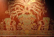 Настенная роспись из комплекса Тепантитла, предположительно Великая богиня Теотиуакана, репродукция, Национальный музей антропологии, Мехико