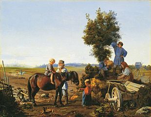 Крестьянская семья на пашне[11] (1866)
