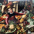 Питер Артсен — «Женщина на овощном рынке» (внизу слева)