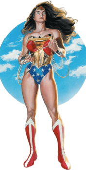 Чудо-женщина в комиксе DC Justice[en] (июнь 2006). Художники — Даг Брейтвейт и Алекс Росс