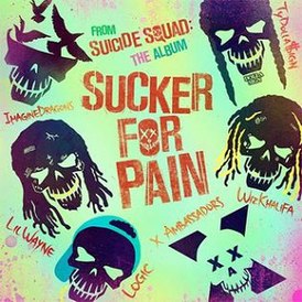 Обложка сингла Лил Уэйн, Уиз Халифа, Imagine Dragons, Logic, Ty Dolla Sign и X Ambassadors «Sucker for Pain» (2016)