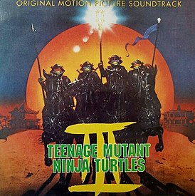 Обложка альбома от различных исполнителей «Teenage Mutant Ninja Turtles III: Original Motion Picture Soundtrack» (1993)