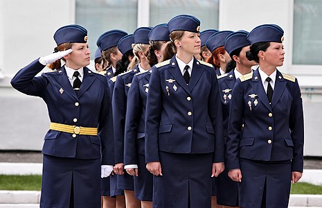 Выпуск первого набора военнослужащих-женщин. 2013 год