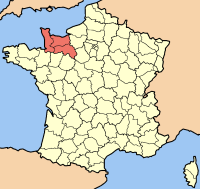 Нижняя Нормандия на карте