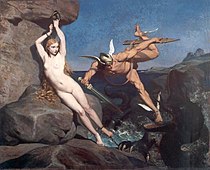 Персей освобождает Андромеду (1865).