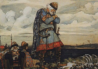 Олег у костей коня. В. М. Васнецов, (1899)