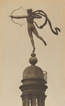 Диана на вершине Мэдисон-сквер-гарден, около 1900 года