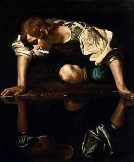 «Нарцисс у ручья» Караваджо 1597−1599; палаццо Барберини