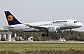 Airbus A319 авиакомпании Lufthansa в аэропорту Домодедово