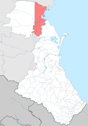 Тарумовский район на карте