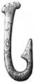 Рыболовный крючок из кости, в статье «Каменный век»[32] в Nordisk familjebok