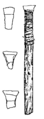Стрела эпохи мезолита, выполненная по технологии микролитов