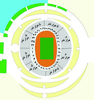 План стадиона сверху.