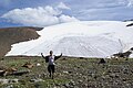 У подножия ледника Водопадный.