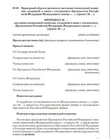 Типовой протокол заседания спецкомиссии в связи с отклонением закона Президентом России