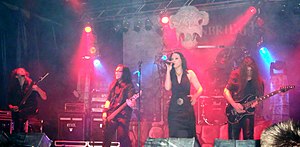 Выступление Edenbridge в 2008 году. Л-П: Себастиан, Биндиг, Эдельсбахер, Ланвалль