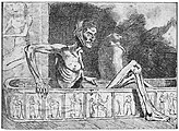 Поднявшаяся мумия на иллюстрации М. ван Маэле к рассказу А. К. Дойла «Номер 249»