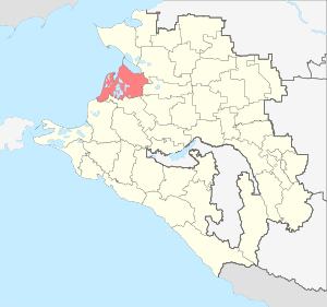 Приморско-Ахтарский район на карте
