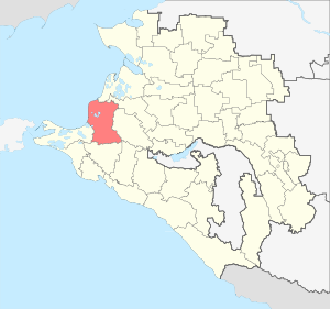 Славянский район на карте