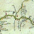 Шипиловка на «Достоверной ландкарте между рек Днепра и Донца» 1750 года