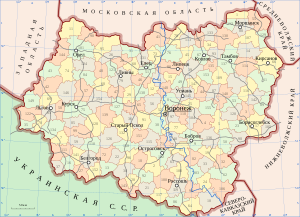 Центрально-Чернозёмная область на карте