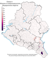 Расселение лакцев в ЮФО и СКФО по городским и сельским поселениям в %, перепись 2010 г.