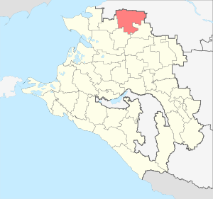 Кущёвский район на карте