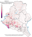 Расселение армян в ЮФО и СКФО по городским и сельским поселениям в %, перепись 2010 г.