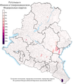 Расселение рутульцев в ЮФО и СКФО по городским и сельским поселениям в %, перепись 2010 г.