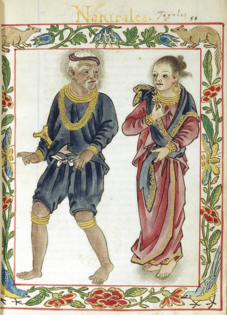 Знатные тагалы. Миниатюра «Кодекса [Чарльза] Боксера» (1590)